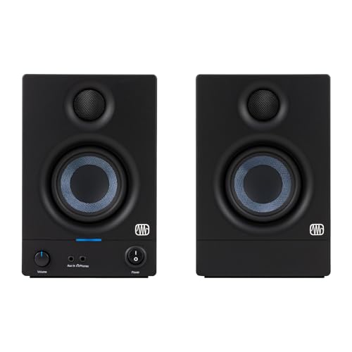 PreSonus Eris 3.5 Gen 2, Altavoces Activos de Escritorio 3.5" para Multimedia, Juegos, Producción Musical de Calidad Estudio, Potencia 50 W - Monitores de 3,5" - Cableado - Monitores