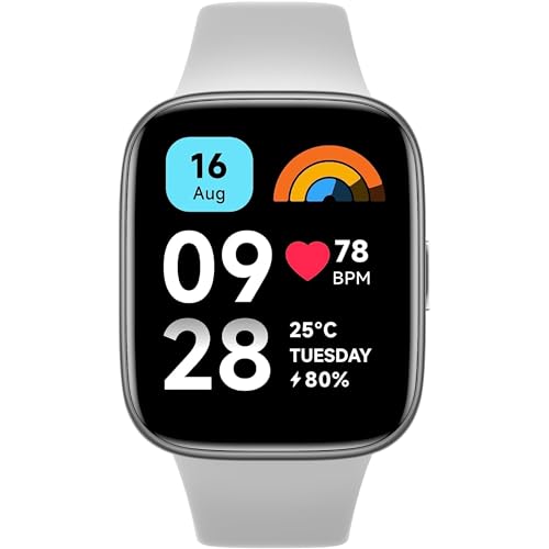 Xiaomi Redmi Watch 3 Active - Llamadas Bluetooth, Pantalla LCD de 1,83”, Monitor de frecuencia cardíaca, +100 Modos Deportivos, hasta 12 días de autonomía, Gris (Versión ES + 3 años de garantía) - Redmi Watch 3 Active - Gris