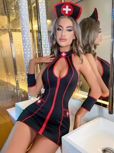 3pack Cut Out Zip Up Nurse Costume Set | SHEIN USA