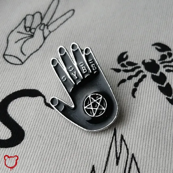 Pentagram Pin - Hand Design
