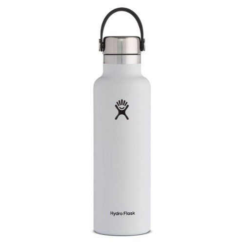 Hydro Flask Bottle in White Stainless Steel (21oz)