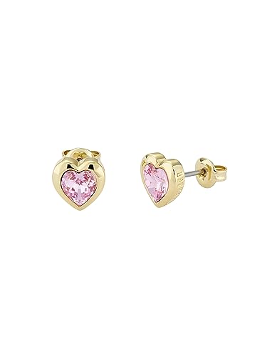 Ted Baker Han Crystal Heart Stud Earrings for Women - Gold Tone/Light Rose