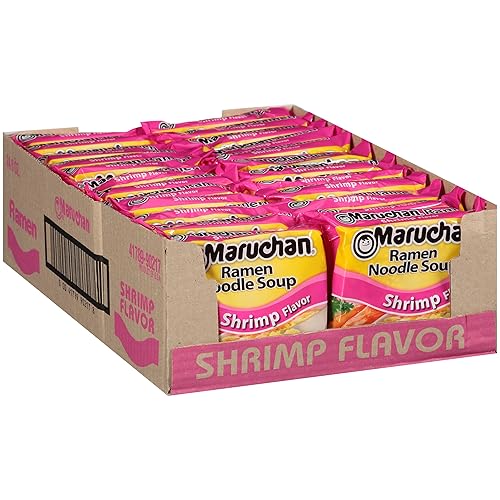 Maruchan Ramen Shrimp, Instant Ramen Noodles, Ready to Eat Meals, 3 Oz, 24 Count - Shrimp