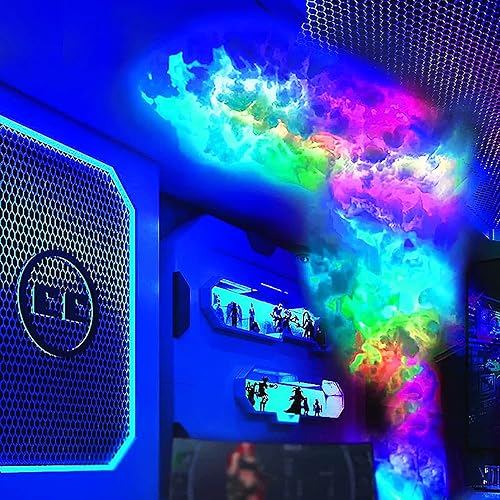 USAMZLUL Cloud Ceiling Thunder Cloud Lights, Cloud Shape LED Lights, Ceiling Cloud Fluffy LED Lights Cotton Lightning Cloud Mood Lights for Game Room Party (10m2) - 10m2