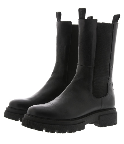 Black Stone Ankle Boots