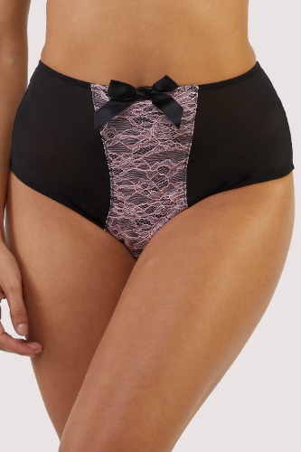 Elsie Pink Lace High Waisted Brief | US 14