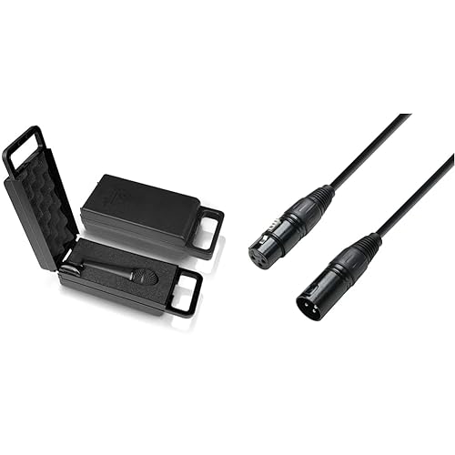 Behringer Ultravoice XM8500 Dynamisches Gesangsmikrofon mit Nierencharakteristik & Adam Hall Cables K3DMF0150 DMX Kabel XLR Male auf XLR Female 1,5m - Schwarz - Ultravoice XM8500 - Bundle mit Kabel