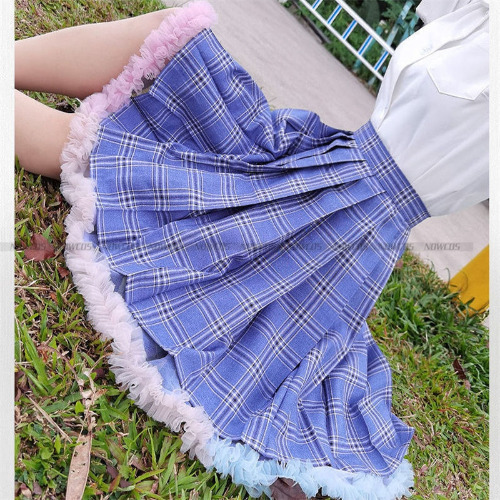 Flounced Skirt - Rainbow Ruffles / Length 48cm