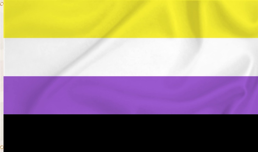 Storm&Lighthouse Non-Binary Pride Flag LGBTQ+ Flags 5ft x 3ft with Eyelets