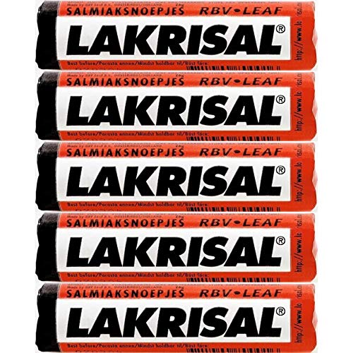 Lakrisal Licorice Candy Rolls - (5-Pack) - Salmiak Salty Liquorice Pastilles Roll - 5