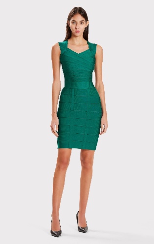 sweetheart cross bandage top | ALPINE GREEN / S