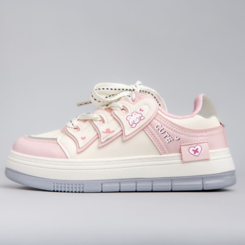 Pretty Pastel Cute Bunny Casual Sneakers - Unisex | M 5 | W 7 | EU 38