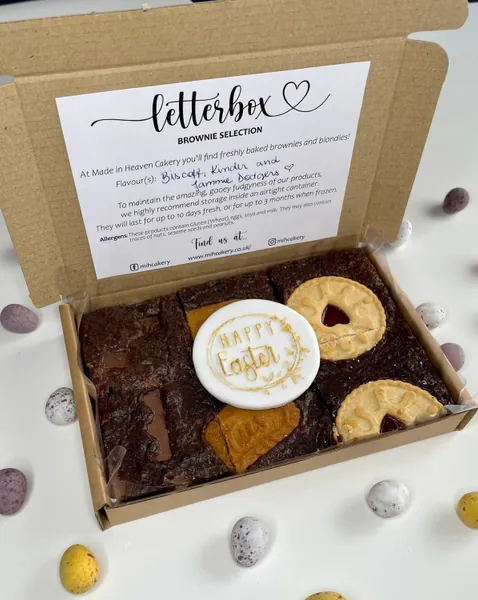 Mini Letterbox Father's Day Brownies - Fudgy treat postal letterbox - Christmas Gift / Present / Birthday / Anniversary / Corporate