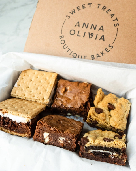 Gourmet Brownie Box: S'mores Brownies - Triple Chocolate Brownies - Slutty Brownies (Dozen or Half Dozen)