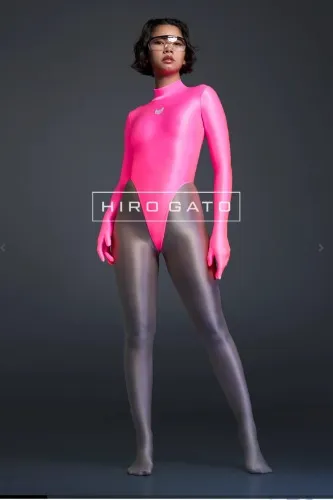Satin spandex leotard