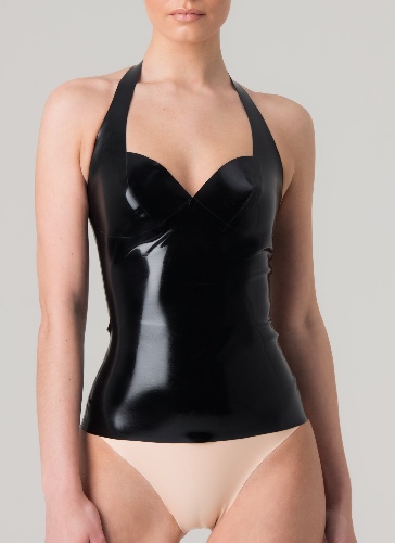Latex Paris Halter Top | M / Black