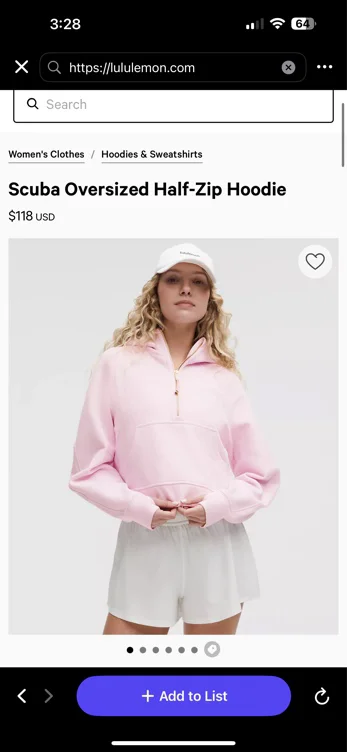 Scuba Oversized Half-Zip Hoodie - Black - XL/XXL