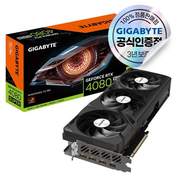 GIGABYTE 지포스 RTX 4080 SUPER WINDFORCE V2 D6X 16GB 