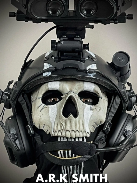 Ghost Nightwar Style Tactical Helmet + Mask + COD MW (Dark Edition) NVG Luxury Set