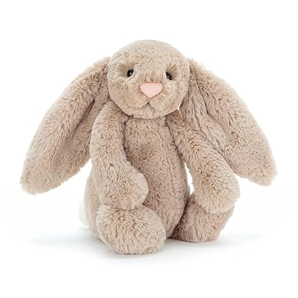 Jellycat Bashful Beige Bunny Stuffed Animal, Medium 12 inches - Rabbit and Bunny Plush Toy - Classic Children's Gift