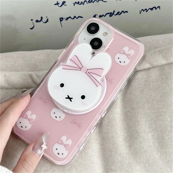 Miffy Magsafe iPhone Case with Mirror Grip, iPhone 17 case, iPhone 17 Pro Case, iPhone 17 Promax case