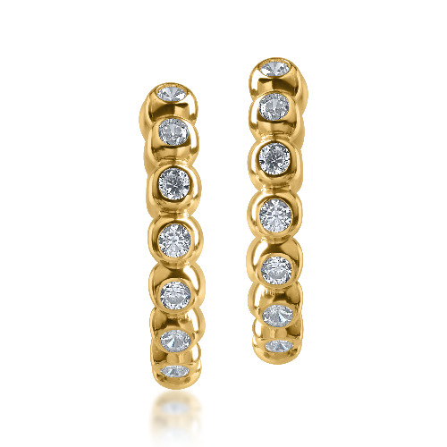 Yellow gold earrings