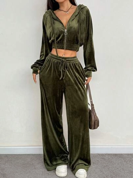 Cute Emerald Green cozy suit