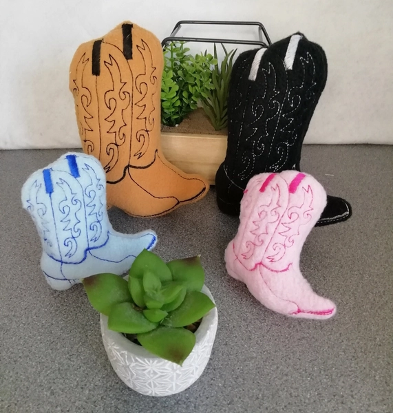 Mini Cowboy Boots in Fleece w Catnip. Christmas stocking filler fun. Ideal BIRTHDAY or VALENTINE'S or ANYTIME present for Cats and Kittens.