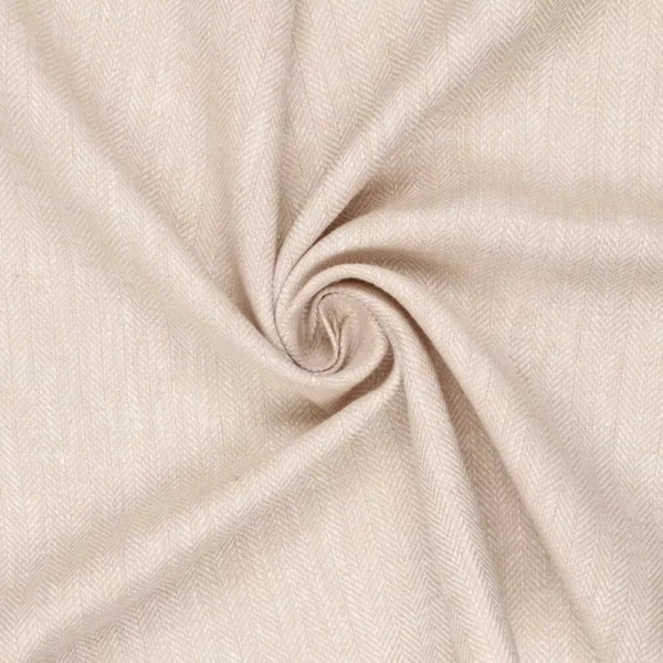 Tissu chevron lin coton beige 3m