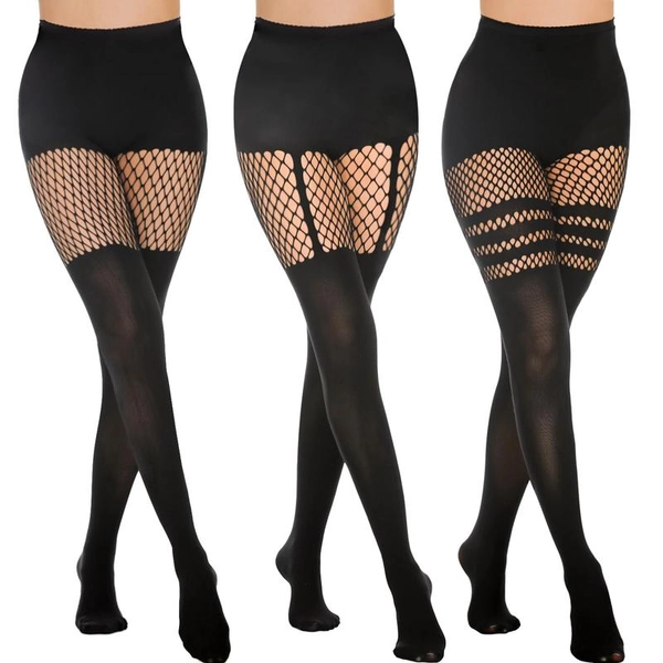 Mock Thigh High Stockings For Women SexyFishnet Tights Suspender - TikTok Shop