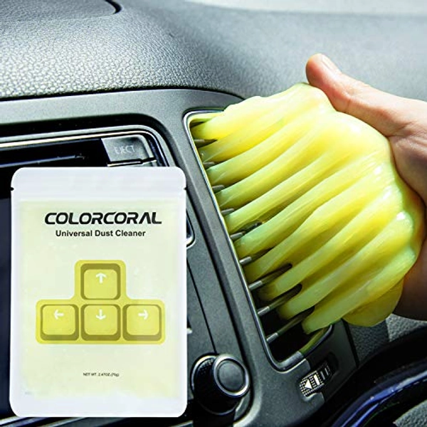 COLORCORAL Keyboard Cleaner, Universal Dust Cleaning Kit, Yellow (1Pack)