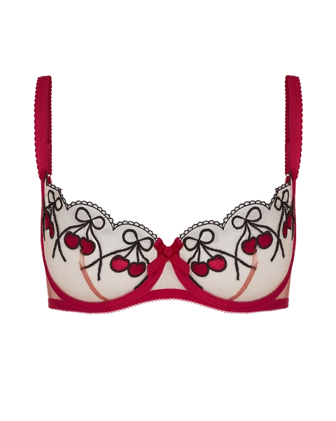 Avalee Plunge Underwired Bra in Red |By Agent Provocateur