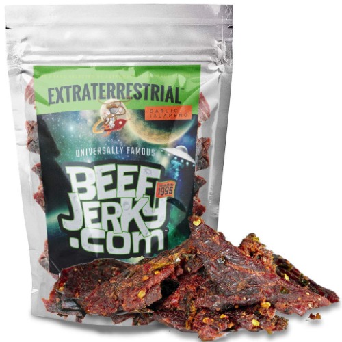 Extraterrestrial, Jalapeno Garlic, Gourmet Beef Jerky [ 8oz Bag ] by BeefJerky.com