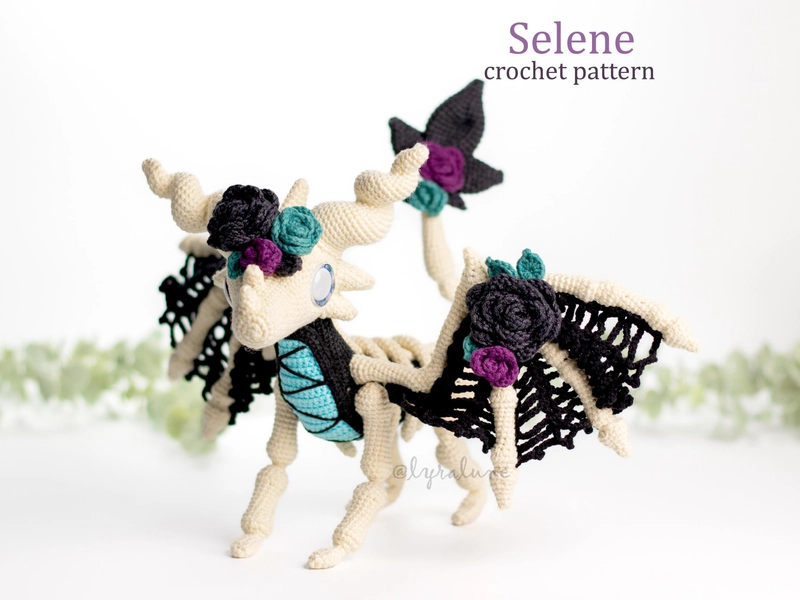 Skeletal Dragon Amigurumi Crochet Pattern