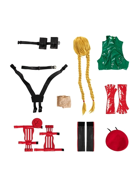 Game Street Fighter Cammy White Halloween Cosplay Costume Green Bikini Full Set - Magic Wardrobes