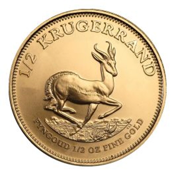 1/2 oz Gold Krugerrand Coin - Random Year