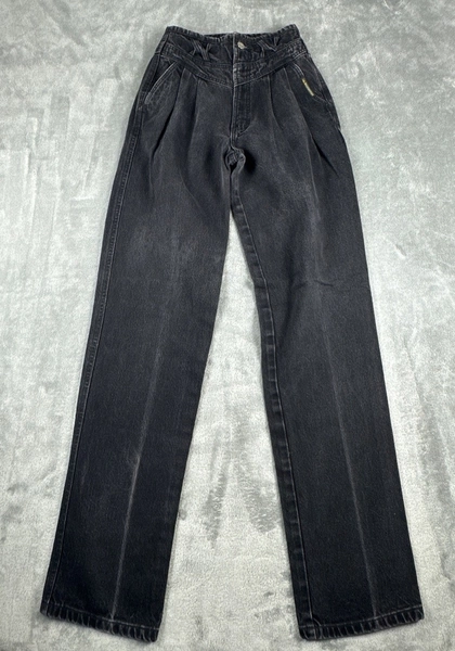 Vintage Rocky Mountain Rockies Jeans Womens 27/5 Black Bareback Rodeo Western