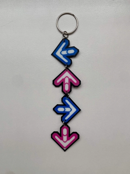Dance Dance Revolution Arrow Keychain DDR
