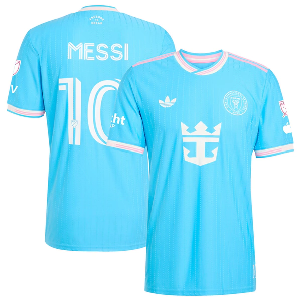 Men's Inter Miami CF Lionel Messi adidas Originals Blue 2025 Third Authentic Player Jersey