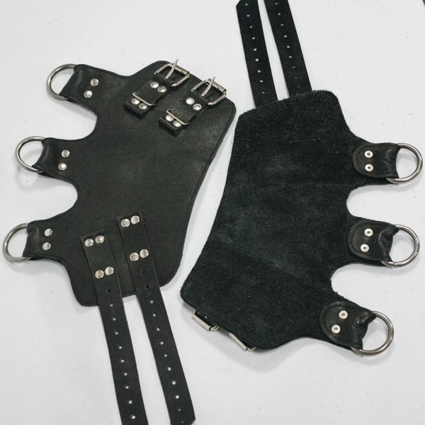 Leather Cuffs, Real Leather Ankle Cuffs, Suspension Restraint Set 2 Pieces Black , Handmade Bondage BDSM Tools. - Etsy Australia