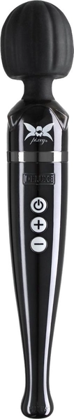 Pixey DeLuxe - Black Chrome Edition - Oplaadbare Wand Vibrator - de krachtigste die er is