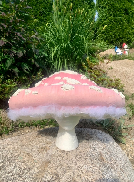 Pink Blush Mushroom Hat, 3D Spots, Paper mache-Amanita, Forest Faerie, Renaissance Faire, Festival, Cosplay, Toadstool, Elf, Cottage core