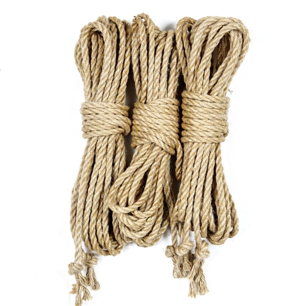 Unprocessed jute bondage rope - single ply