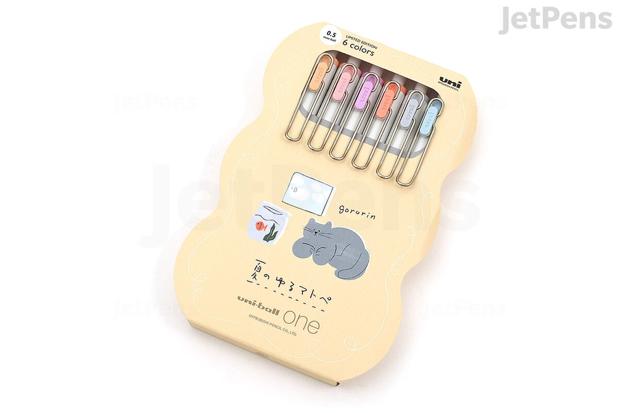 Uni-ball One Gel Pen - 0.5 mm - 6 Color Set - Relaxing Summer - Limited Edition