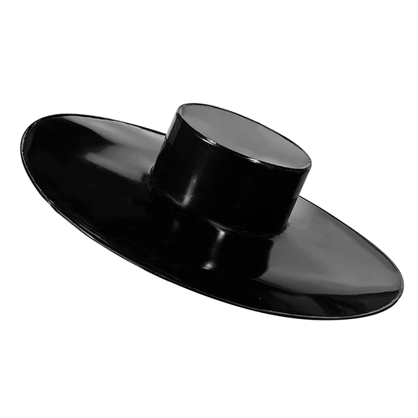 Latex Brim Hat in black