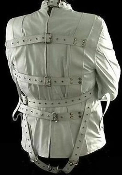 White Leather Strait Jacket