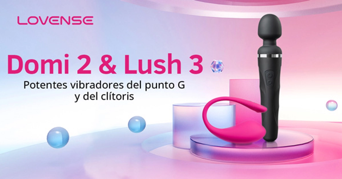 Los mejores juguetes sexuales para mujeres: Vibrador para el Punto G Lovense Lush 3y Domi 2 Mini Masajeador Personal de Varita para Clítoris