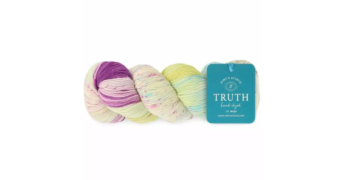 Simy’s Studio Truth DK - 57 laughter is the best medicine - Handgeverfde Merinowol Garen