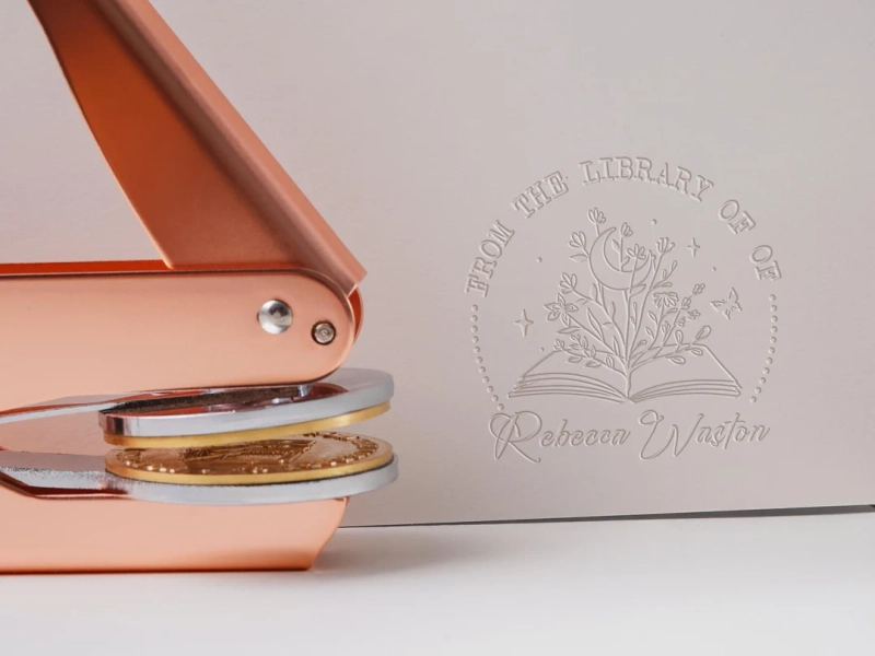 Personalized Book Embosser, Custom Book Embosser, From the Library of Book Stamp, Book Lover Gifts, Library Embosser, Cat Lover Gifts - Etsy