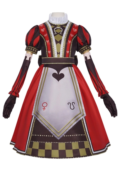 Alice: Madness Returns Alice Halloween Cosplay Royal Dress with Apron and Nail Piece